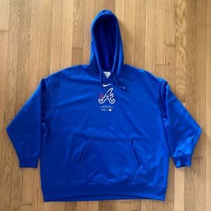 Nike x Atlanta Braves Hoodie XXL Sweatshirt Therma Fit Center Swoosh